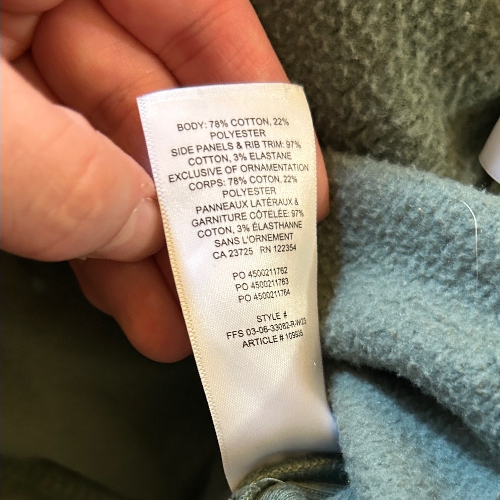 TNA Aritzia Cozy Sweatfleece Sage Green Sweatpants Joggers Boyfriend Fit L - Picture 6 of 7